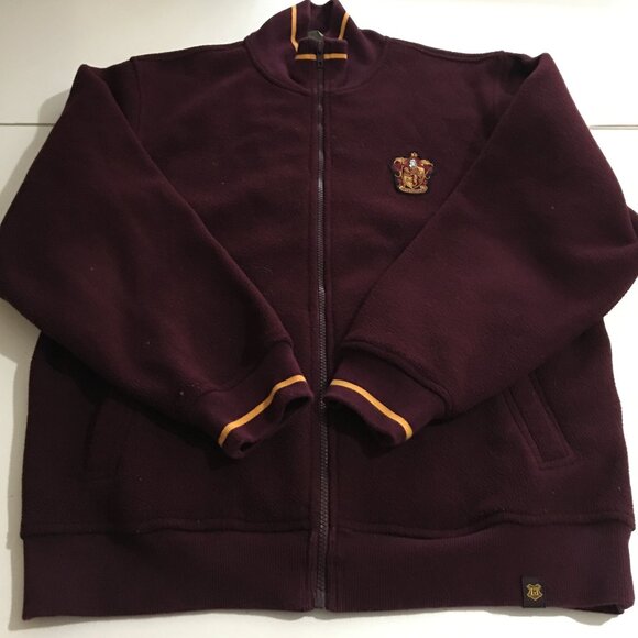 Harry Potter Gryffindor Zip Up Fleece Jacket Patch Logo Bossini Medium - Picture 1 of 9